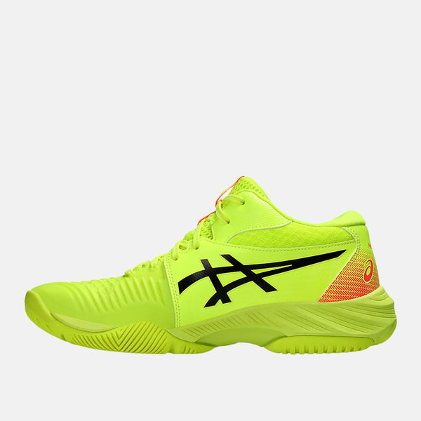 Side medial view of the Asics Men's Netburner Ballistic FF MT 3 Paris Volleyball Shoes.