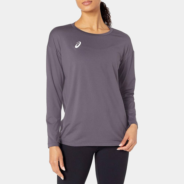 Front view of the Asics Women's Warm Up Long Sleeve Top.