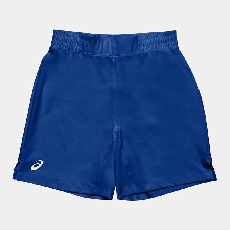 Front view of the Asics Men's Wrestling Shorts - Royal Blue.