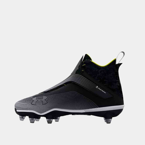 Side medial view of the Men's UA Highlight Hammer D Football Cleats.