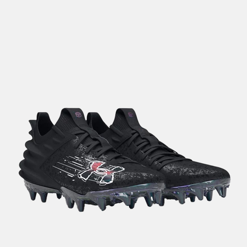 Front view of the Men's Under Armour Blur 2 MC Suede Football Cleats.