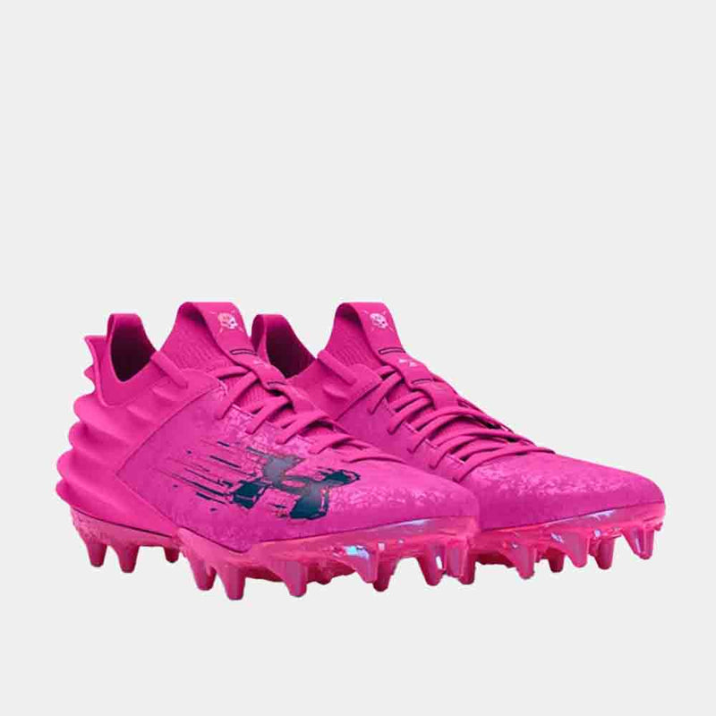 Front view of the Men's Under Armour Blur 2 MC Suede Football Cleats.