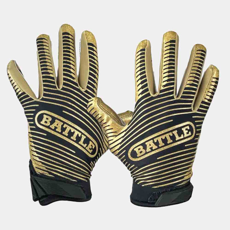 Rear view of the Battle "USA Glitter" Doom Receiver Football Gloves.