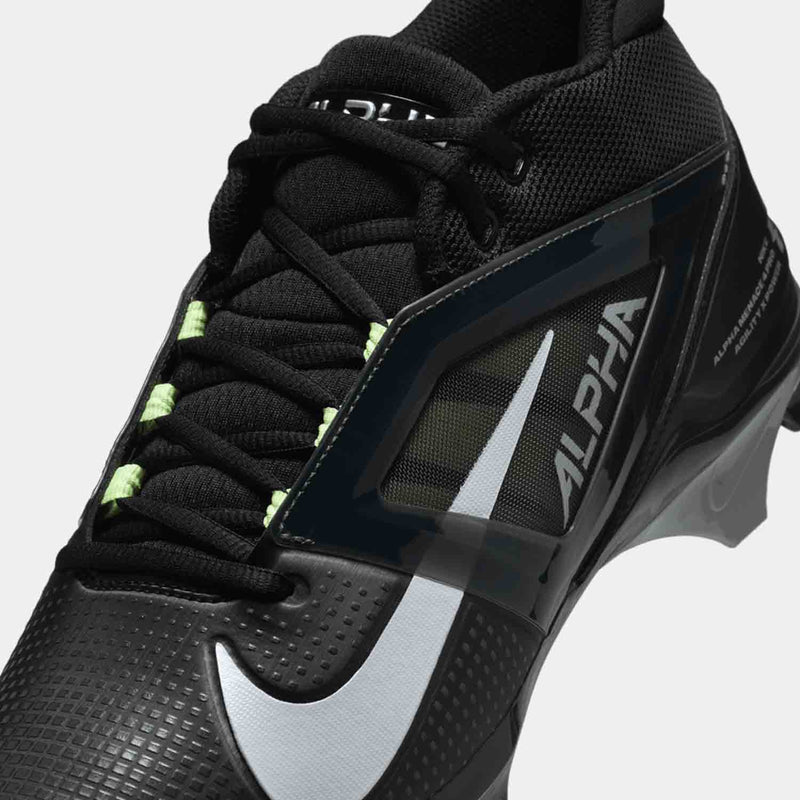 Up close, front view of the Men's Nike Alpha Menace 4 Pro Football Cleats.