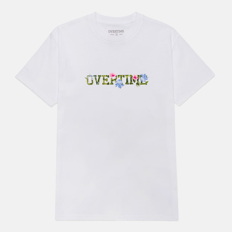 Front view of the Overtime Bloom Tee.