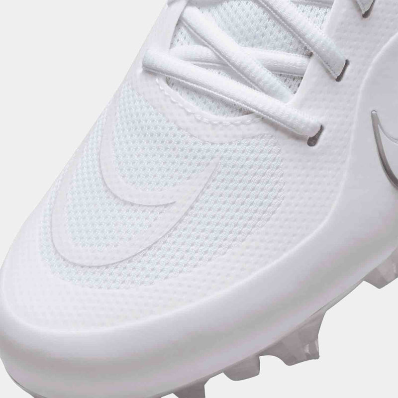 Up close, front view of the Men's Nike Alpha Huarache 8 Pro Lacrosse Cleats.