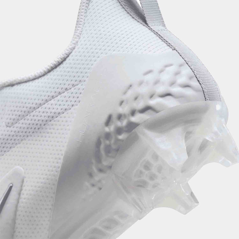 Up close, rear view of the Men's Nike Alpha Huarache 8 Pro Lacrosse Cleats.