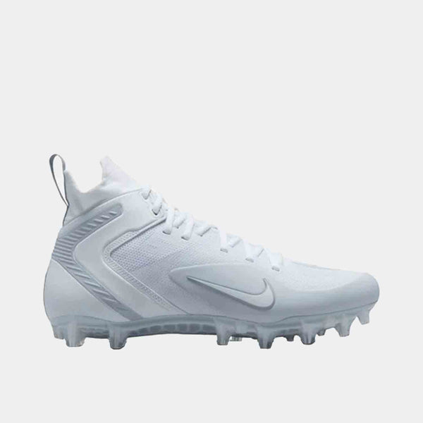 Side view of the Men's Nike Alpha Huarache 8 Elite Lacrosse Cleats.