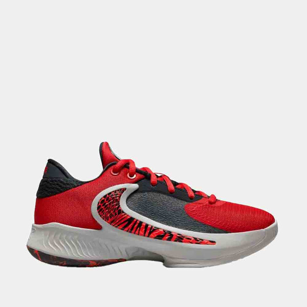 Side view of the Kids' Zoom Freak 4 "Lighthouse" Basketball Shoes.