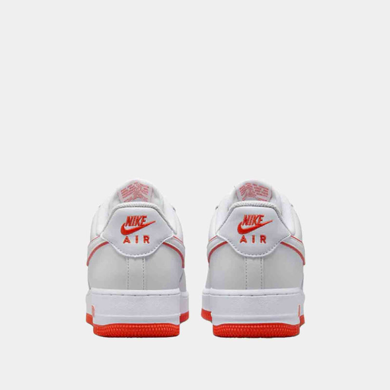 Rear view of the Men's Nike Air Force 1 '07 Low ' White Picante Red'.