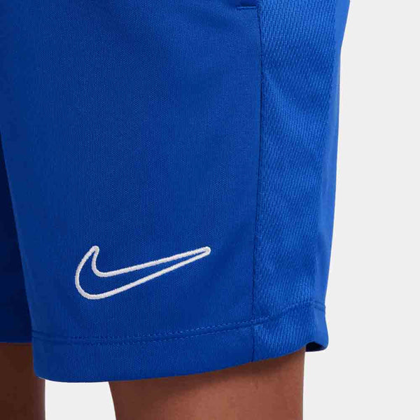 Up close view of emblem on the Nike Kids' Trophy23 Dri-FIT Training Shorts.