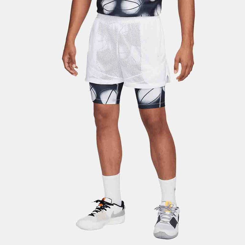 Front view of the Nike Men's Ja Morant Dri-FIT 2-in-1 4" Shorts.