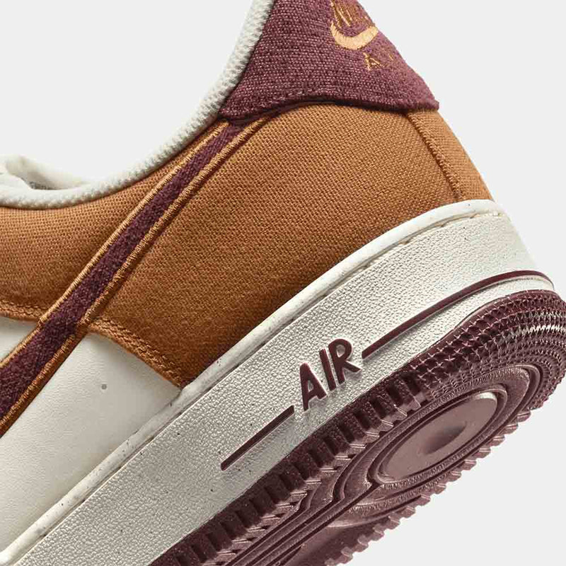 Up close, rear view of the Nike Air Force 1 '07 LV8.