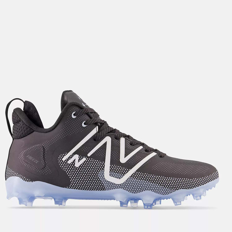 Side view of the Men's New Balance FreezeLX v4 TPU Lacrosse Cleats.