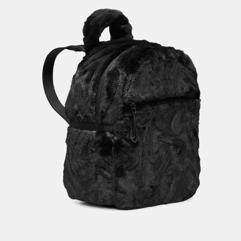 Front view of the Nike Faux Fur Mini Backpack.