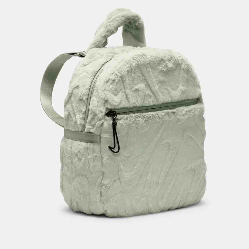 Front view of the Nike Faux Fur Mini Backpack.