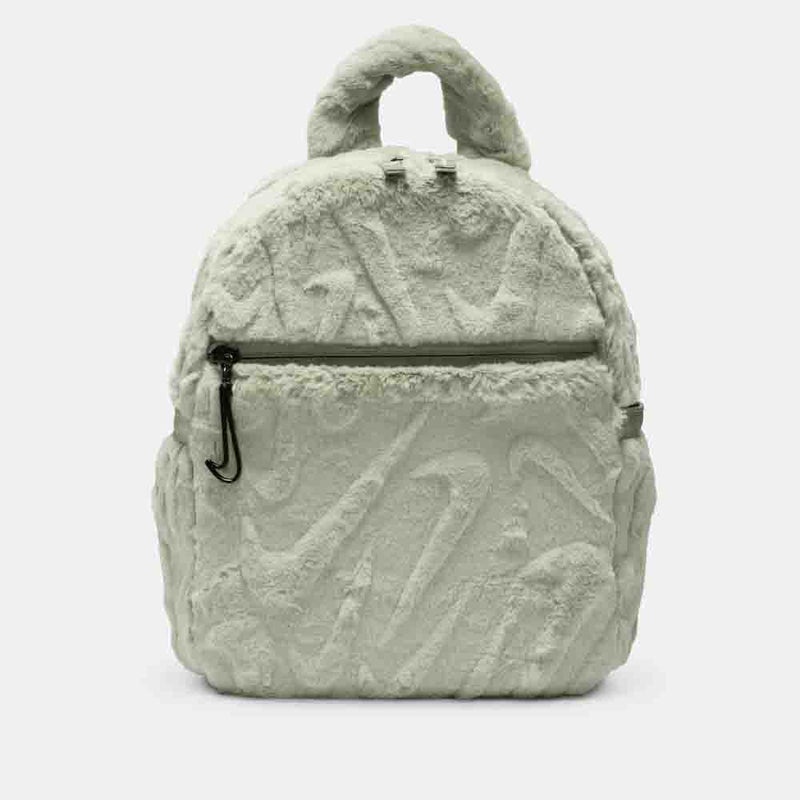 Front view of the Nike Faux Fur Mini Backpack.