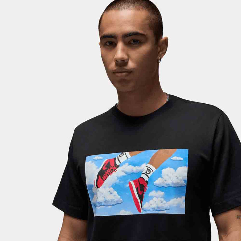 Up close, front view of the Jordan Flight Essentials T-Shirt.