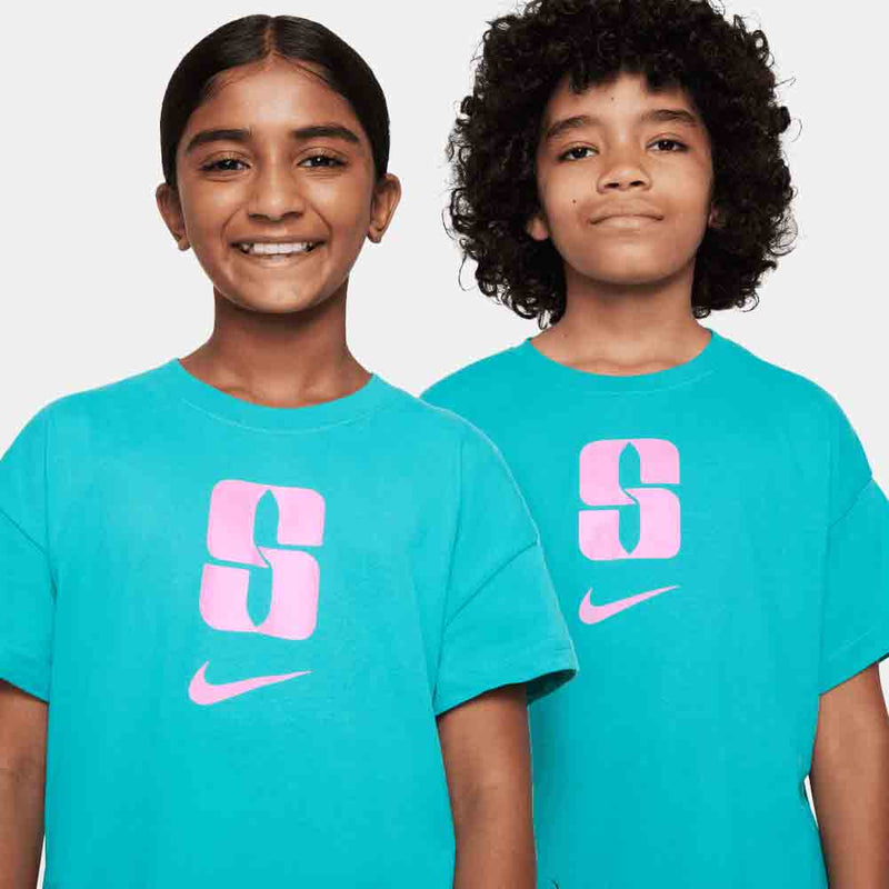 Front view of the Nike Kids' Sabrina Dri-FIT T-Shirt.