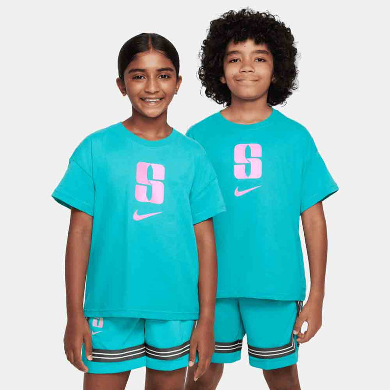 Front view of the Nike Kids' Sabrina Dri-FIT T-Shirt.