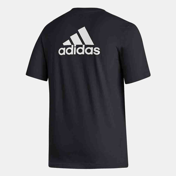 Rear view of the Men's Adidas Fresh Short Sleeve Tee Logo.