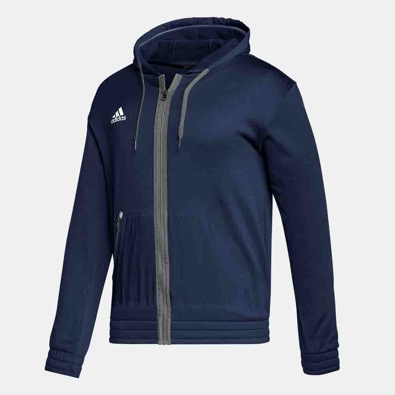 Front view of the Men's Adidas Team Issue Full Zip Hoodie.