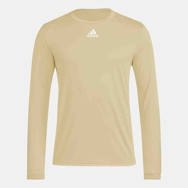 Front view of the Men's Adidas Long Sleeve Pregame Tee.