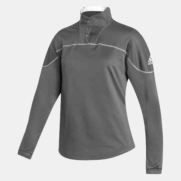 Front view of the Men's Adidas Stadium 1/4 Zip Snap Sleeve.