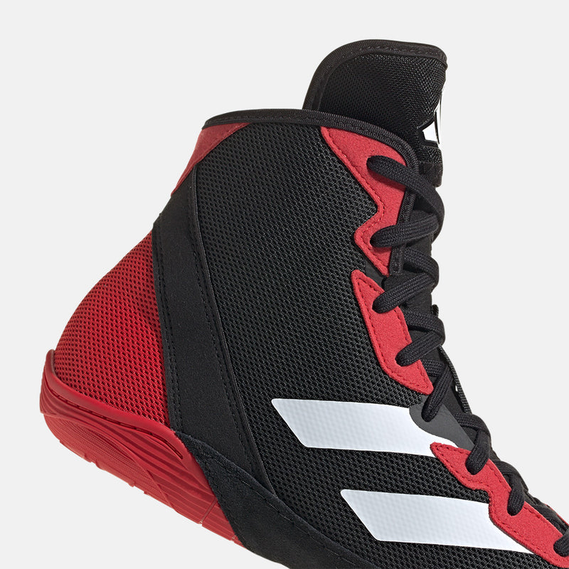 Up close view of the Adidas Adizero Mat Wizard 6 Wrestling Shoes.