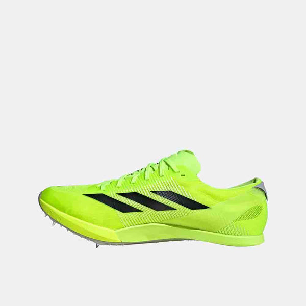 Side medial view of the Adidas Adizero Finesse Running Spikes.