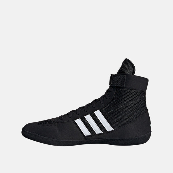 Side medial view of the Adidas Combat Speed 4 Wrestling Shoes.