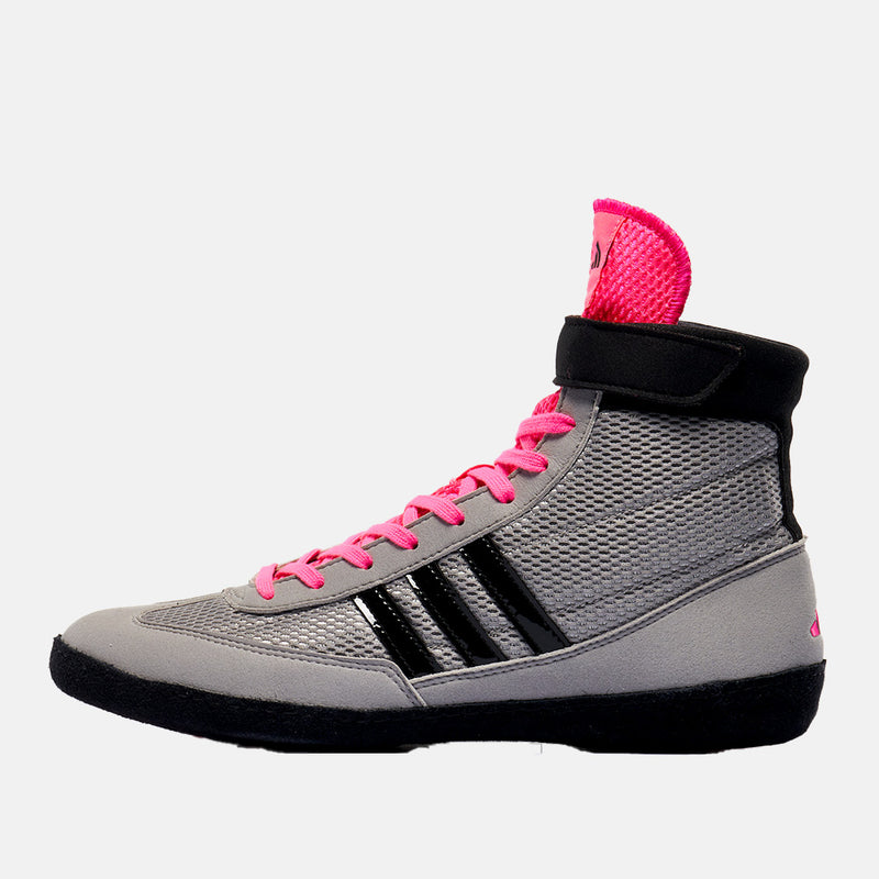 Side medial view of the Adidas Combat Speed 4 Wrestling Shoes.