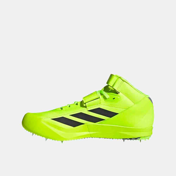 Side medial view of the Adidas Adizero Javelin Spikes.