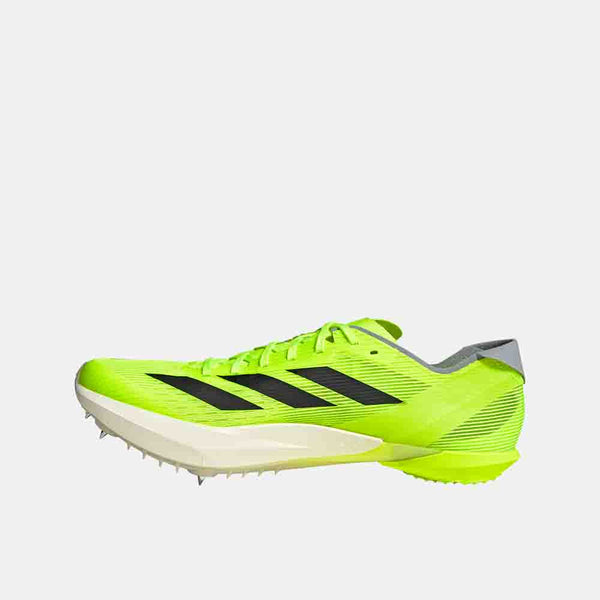 Side medial view of the Adidas Adizero Ambition Middle Distance Spikes.