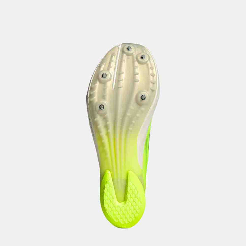 Bottom view of the Adidas Adizero Ambition Middle Distance Spikes.