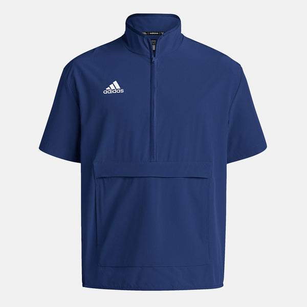 Front view of the Adidas Men's Coach Short Sleeve 1/4 Zip.