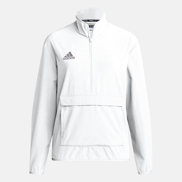 Front view of the Adidas Men's Coach Long Sleeve 1/4 Zip.