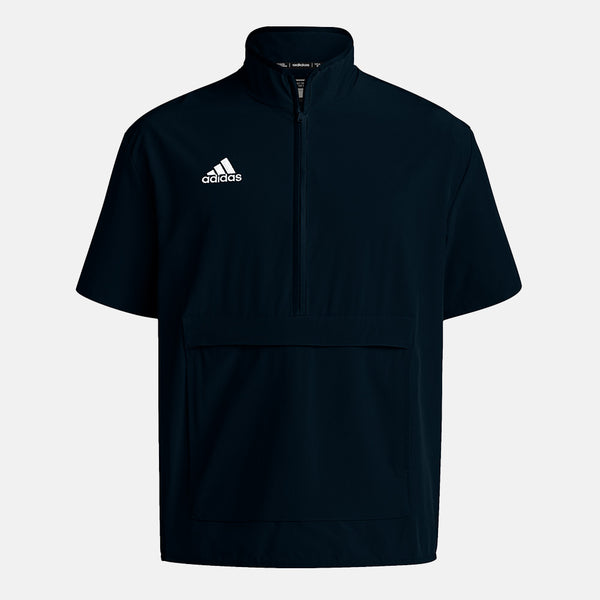 Front view of the Adidas Men's Coach Short Sleeve 1/4 Zip.