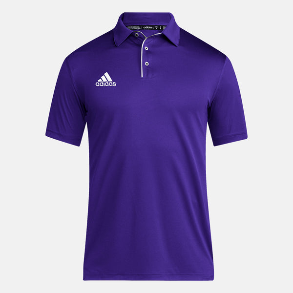 Front view of the Adidas Men's Coach Short Sleeve Polo.