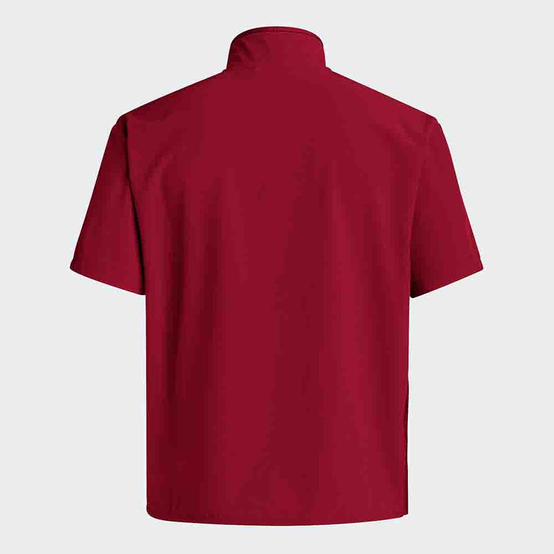 Rear view of the Men's Adidas Coach Short Sleeve 1/4 Zip.