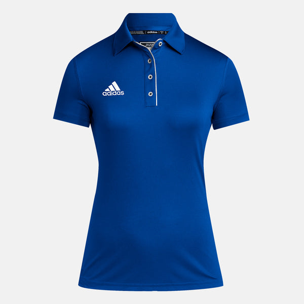 Front view of the Adidas Women's Coach Short Sleeve Polo.