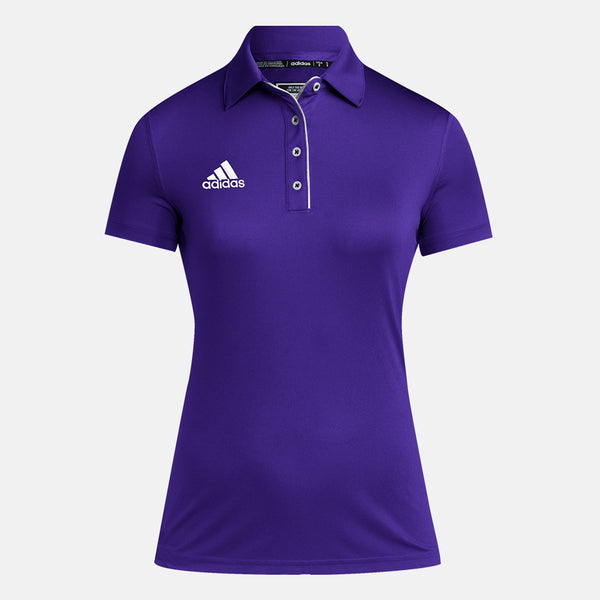 Front view of the Adidas Women's Coach Short Sleeve Polo.