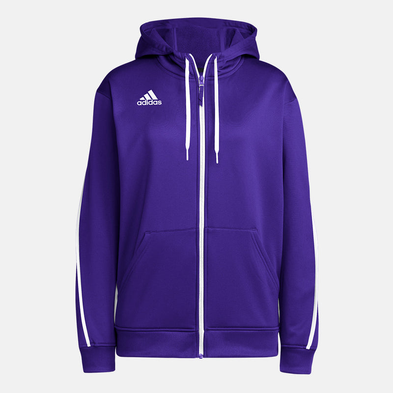 Front view of the Men's Adidas Sideline ATHL Full Zip Knit Jacket.