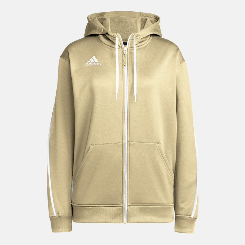 Front view of the Men's Adidas Sideline ATHL Full Zip Knit Jacket.