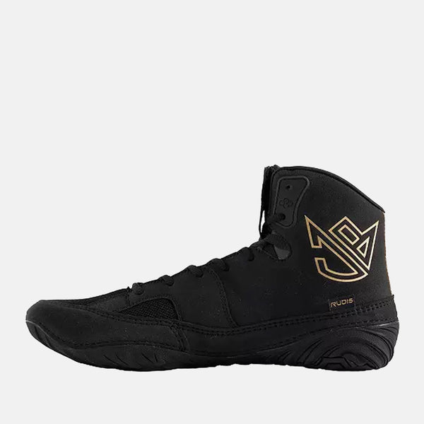 Side medial view of the Rudis Jordan Burrough JB1 Wrestling Shoes.