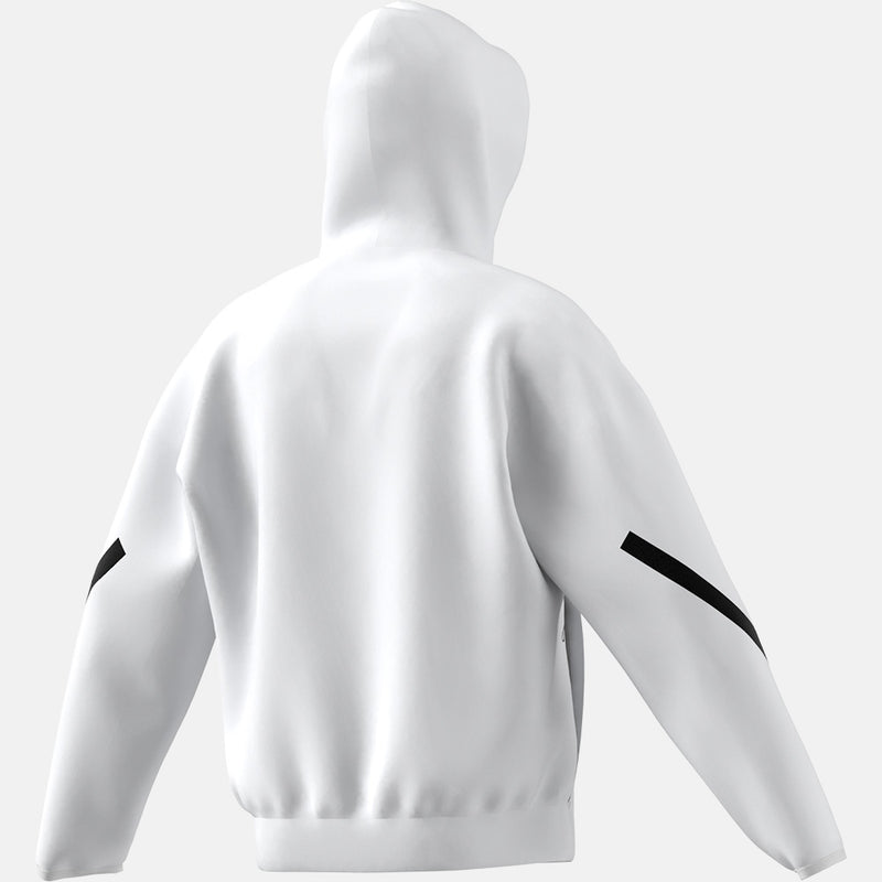 Rear view of the Adidas Men's Z.N.E Hooded Sweatshirt.