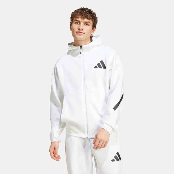 Front view of the Men's Adidas Z.N.E Full Zip Hoodie.