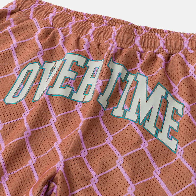 Up close front view of the Overtime NCAWT Arch Shorts.