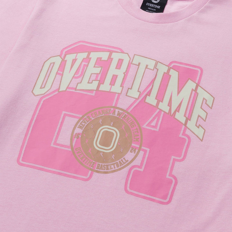 Up close, front view of the Overtime NCAWT Arch Tee.