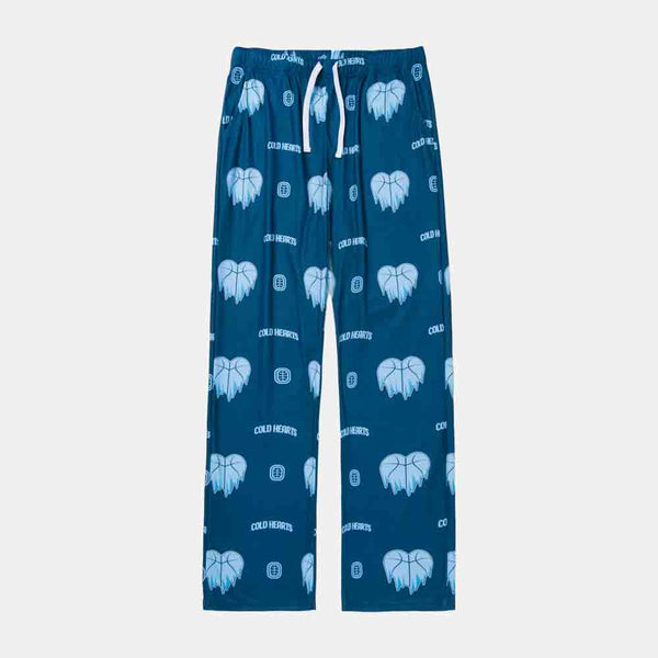 Front view of the Overtime Cold Hearts Pajama Pants.